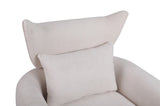 Classic Mid-Century 360-degree Swivel Accent Chair, Beige Linen W1361104580