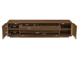 59" Mid Century Modern TV Stand for TVs up to 65", Walnut Entertainment Center with Open Storage & W1801P457802