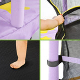 ZNTS 55 Inch Kids Trampoline with Safety Enclosure Net, 4.5FT Outdoor Indoor Trampoline for Kids 48122796