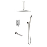 Shower system combo with hand shower, 16 inch shower head and tub spout W928100849