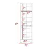 St. Clair Linen Cabinet, Two Interior Shelves, Two Open Shelves, Single Door B200P188813