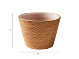 Rattan Bathroom Trash Can 15553094