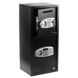 ZNTS DS77TE Home Office Security Large Electronic Digital Steel Safe Black Box & Silver Grey Pannel 37904149