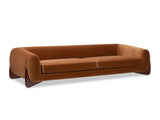 Alpine 90.5" Sherpa Sofa, Burnt Orange Performance Velvet B2719P606840
