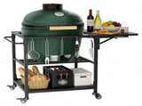 Outdoor Grill Table for Big Green Egg Style BBQ, Heavy Duty Metal Cart Prep Table with Wheels, 09927084