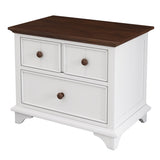 Wooden Captain Two-Drawer Nightstand Kids Night Stand End Side Table for Bedroom, Living Kids' WF305273AAK