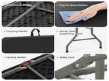 6 ft Rectangular Black Plastic Folding 41651635