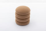 006-Soft Velvet Round Ottoman Footrest Stool,Coffee W527121862