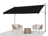 118.1"D x 59.1"W x"H Retractable Awning Black 85522071