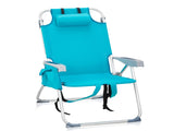 5-Position Adjustable Backpack Beach Chair with Storage Bag, Cooler Pouch & Side Bags Ideal for 80204580