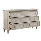 Traditional Design Bedroom Furniture 1pc Dresser of 7x Drawers Light Brown Finish Clipped Corners B011P207858