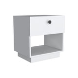 Paris 1 Drawer Nightstand , End Table, Side Table Open Lower Shelf -White B07092136