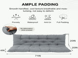 Outdoor Swing Cushions 70 Inch, Waterproof 4" Thick Porch Swing Cushion Replacement with Backrest 25090872