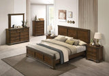 Maderne Traditional Wood Panel 6 pieces King Bed set with Dresser, Mirror, Two Nightstands, Chest T2574P204904