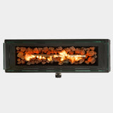28 inch Tabletop Fire Pit, Propane Gas Fire Pit with Quick Connect Joint, Glass Wind Guard and Lava W853P143553