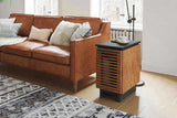 13" Chairside Table, Fully Assembled, Black with Bourbon Finish B108131542