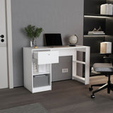 120-Home 47" Wide One Drawer Desk , Four Shelves, Writting Desk, Gamer Desk, Home Office, Living B070P254776