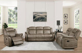 Classic Sandy Brown 1pc Reclining Chair Plush Comfort Pillow-Top Arms Vertical Tufting Solid Wood B011P173410
