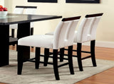 Set of 2 Chairs Black And White Leatherette Beautiful Padded Counter height Chairs Slit Back Design HS11CM3559PC-ID-AHD