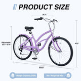 7 Speed Bicycles, Multiple Colors 26"Inch Beach Cruiser Bike W1019116876