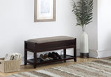 ZNTS Rouen Seating Bench with Shoe Storage, Espresso T2574P163842