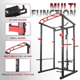 ZNTS Power Cage Squat Rack Stands Gym Equipment 1000-Pound Capacity Exercise Olympic 44896527