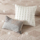 Cotton Jacquard Comforter Set Blush King/Cal King B035128790