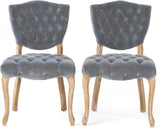 KD TUFTED CHAIR 61624.00GRYRUB
