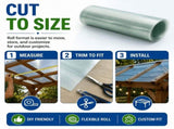 Polycarbonate Roof Panel Roll, Clear Roofing Panels Insulated Rainproof Greenhouse Panels Glass 02534275