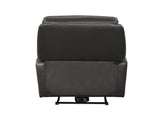 Dark Brown Power Recliner Chair Luxurious Top Grain Leather Charging Ports Living Room Furniture 1pc B011P501153
