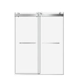 ZNTS 68 to 72 in. W x 76 in. H Double Sliding Frameless Soft-Close Shower Door with Premium 3/8 Inch W157368838