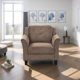 Fashionable living room sofa for 2 people, Brown velvet fabric W1927P171000