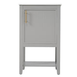 20" Bathroom Vanity with Sink, Bathroom Cabinet with Soft Closing Door, Storage Rack and Open Shelf, WF308492AAE