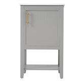 ZNTS 20" Bathroom Vanity with Sink, Bathroom Cabinet with Soft Closing Door, Storage Rack and Open Shelf, WF308492AAE