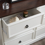 Modern Farmhouse 6-Drawer Chest of Drawers for Bedroom, Wooden Bedroom Drawer Dresser with 6 Storage W2275P224405