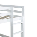 Solid Wooden, Solid Rubber Wooden Twin over Twin Loft Bed with Ladder, with Bed Platform of W504P191666