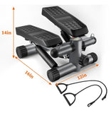 ZNTS Steppers for Exercise, Stair Stepper with Resistance Bands, Mini Stepper with 330LBS Loading 89983691