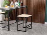 Set of 2 Backless Bar Stools for Kitchen Counter Paper Rope Woven Dining Chairs for Home & Kitchen W1757104743