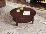 Vintage Round Coffee Table Storage in 30.3" for Living Room, Mid Century Modern Cocktail Table N735P277387D