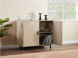 Modern Storage Cabinet with Doors, Wood Grain Accent Cabinet with Adjustable Shelf, Buffet Sideboard 65496912