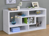 Convertible TV Console And Bookcase in White B016P163518