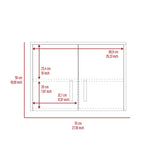 Storage Cabinet - Wall Cabinet, Three Interior Shelves, Double Door B200P188810