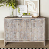 Accent Cabinet Farmhouse Style 3 Door Wooden Cabinet Sideboard Buffet Server Cabinet Storage W1435142948