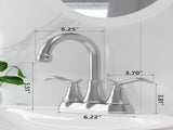 Bathroom Faucet Chrome with Pop-up Drain & Supply Hoses 2-Handle 360 Degree High Arc Swivel Spout 51282226