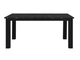 Sarang Black Dining Table and Silver Dining Chairs B201P359580