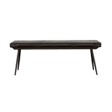 Espresso and Black Tufted Cushion Side Bench B062P153581