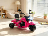 Pink 3-Wheel Electric Motorcycle for Kids Battery Powered Motorbike with Headlights Music Forward 02303592
