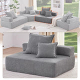 Loveseat Frame for Oversized Modular U Shaped Sectional Sofa,Luxury Boucle Floor N723P167175
