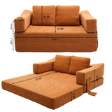 Modern Minimalist Sofa, Fold-Out Sofa Bed, Convertible Chair Floor Couch & Sleeping Mattress for W1829P186302