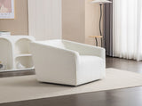 Nice Modern Upholstered Barrel Armchair, 360&deg Swivel T2574P205966